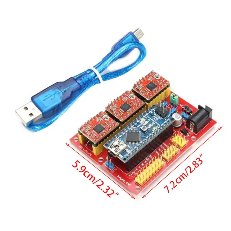 CNC Щит V4 + Nano 3 0 A4988 оси шаговый Драйвер доска гравировальный станок набор|Печатные