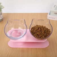 non slip cat double bowl dog bowl with raised stand pet feeding water bowl for cats food bowls for dogs feeder product supplies