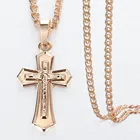 Ожерелье с подвеской в виде креста из розового золота 585 пробы, DGP405