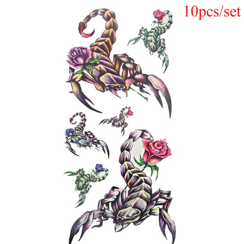 10 шт. 3D сексуальные мужские и женские временные флэш татуировки наклейки на плечо