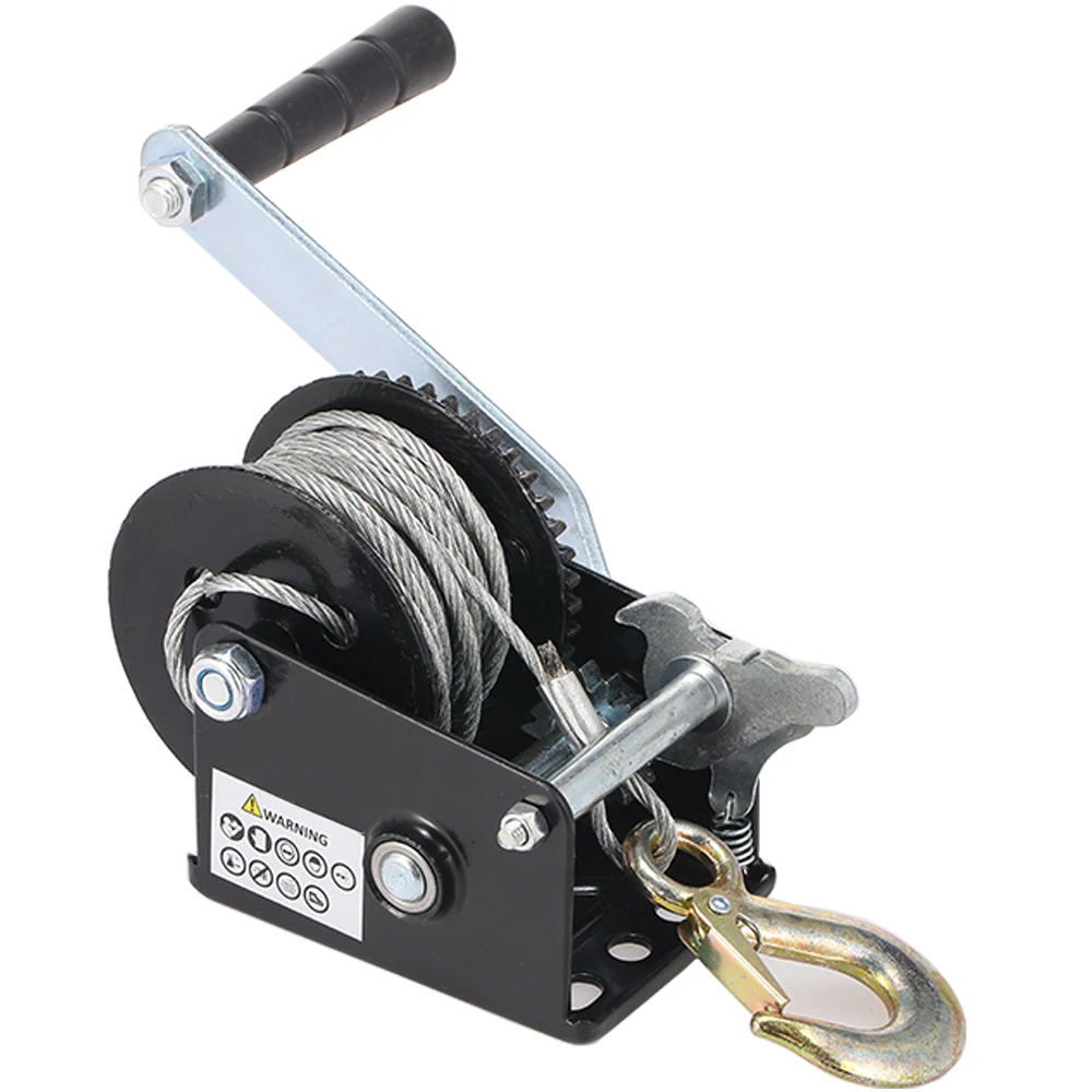 Тяжелая ручная лебедка KC600 lbs шестеренчатая с 10 м стальной проволокой Для