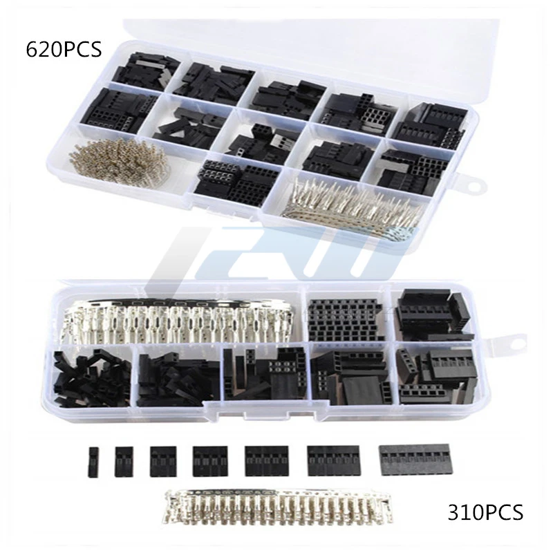 620 шт./310 шт. 2 54 мм DuPont jumper connector shell с набором клемм | Строительство и ремонт