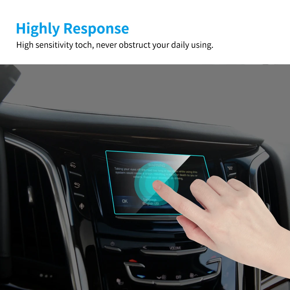 car gps navigation screen protector for cadillac escalade interior tempered glass screen protective film auto car accessories free global shipping