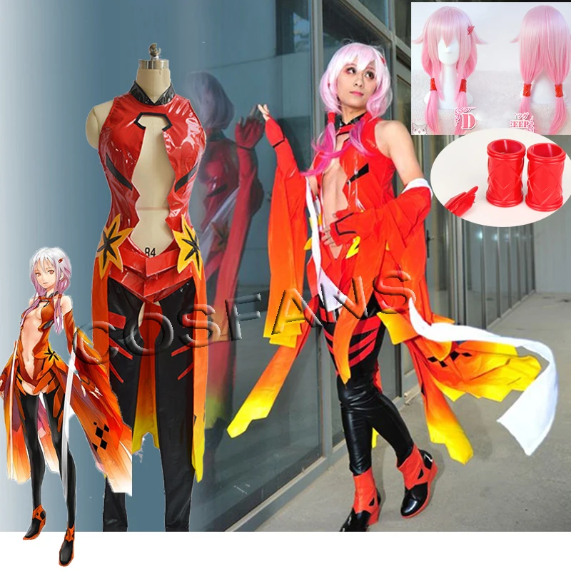 

Костюм для косплея аниме «Виная Корона» эгоист Юзуриха Инори, красный боевой костюм с золотой рыбкой, униформа для Хэллоуина, костюм с рыбко...