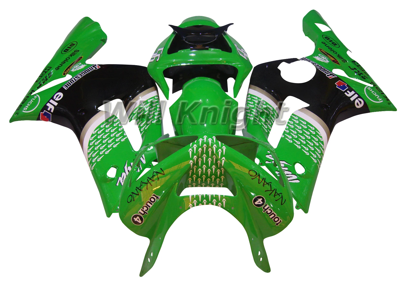 

Для Kawasaki ZX-6R 636 ZX 6R 2003 2004 ZX6R 03 04 комплекты обтекателей зеленого и черного цвета