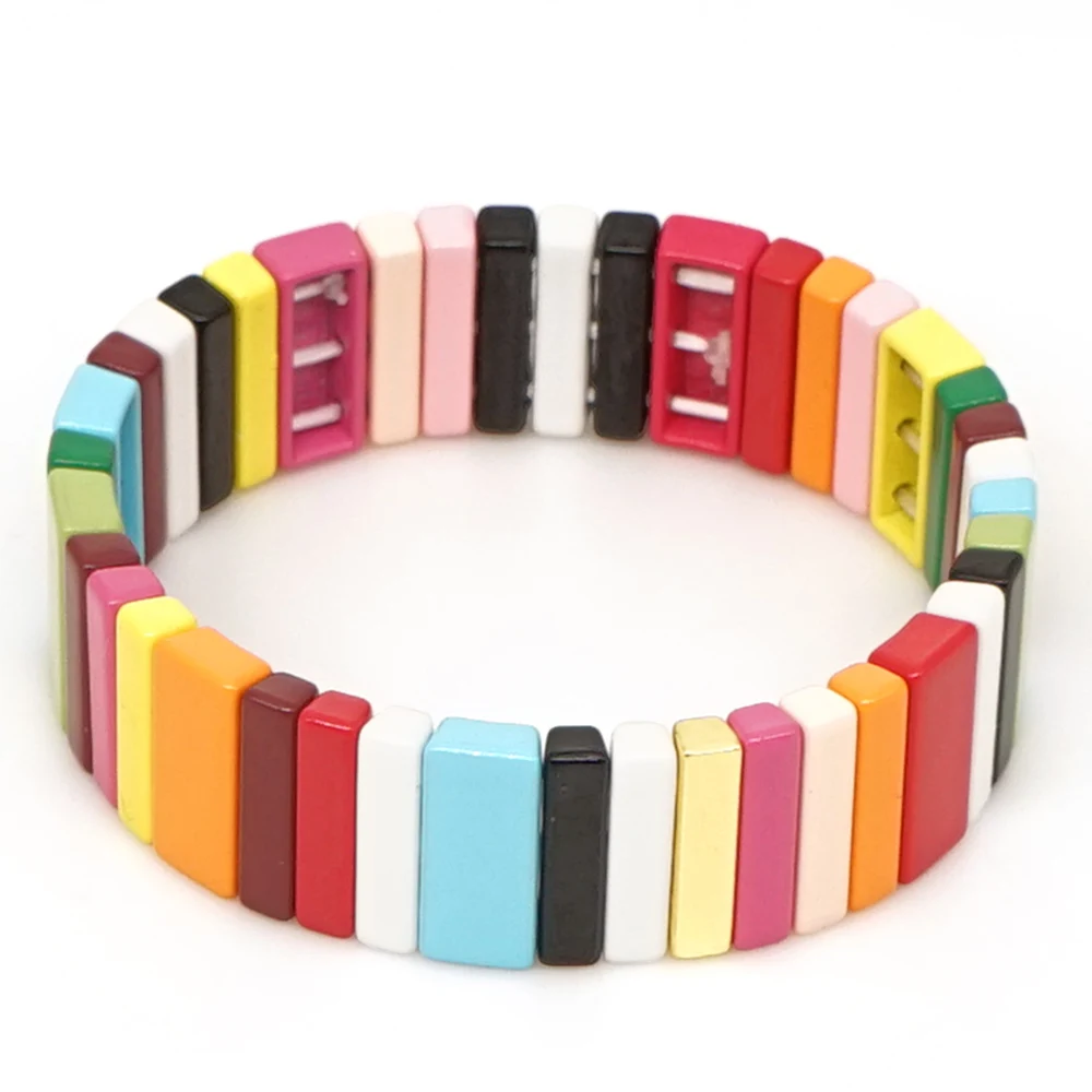 Браслет Shinus Boho ювелирное изделие для женщин летние пляжные эмалированные бусы