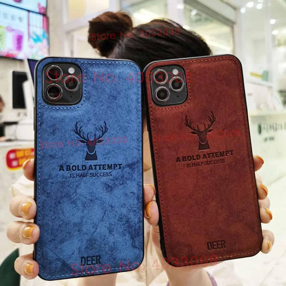 Силиконовый тканевый чехол с оленем для Iphone 12 11 Pro Max XR X XS телефона Mini 7 8 Plus 6 6S