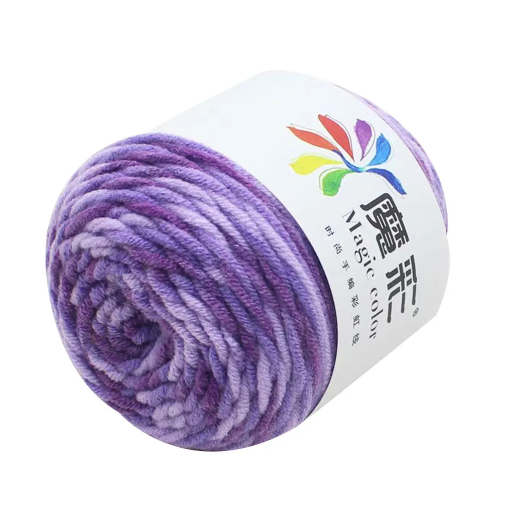 5 Strands Of Rainbow Cotton Crochet Diy Sweater Scarf Line Wool Thread Knitting Yarn for DIY New @35 | Дом и сад