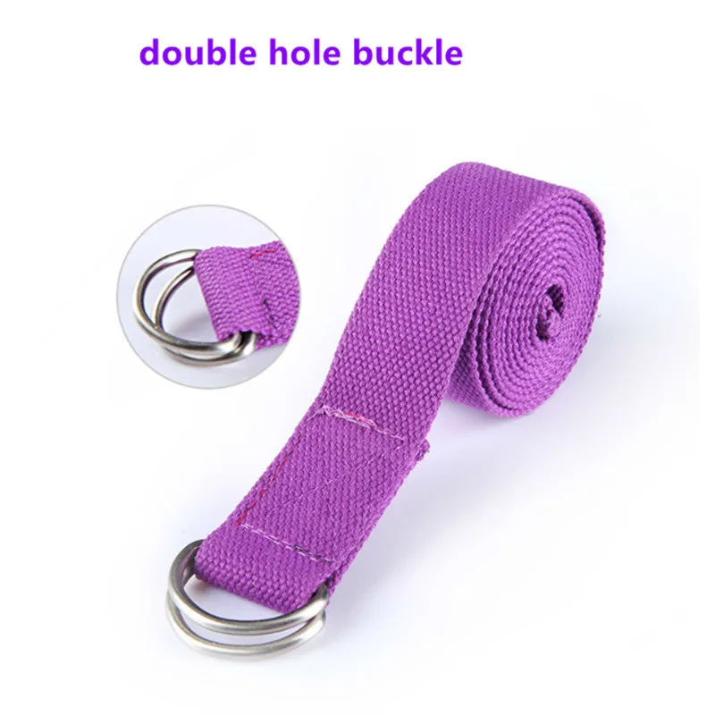 Разноцветный регулируемый ремень для занятий йогой растягивающийся с d-образным