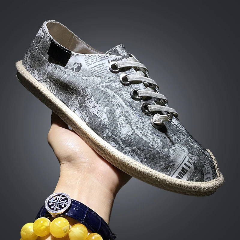 Мужская обувь Повседневные Эспадрильи на шнуровке Мужские летние парусиновые