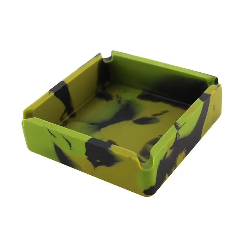 1 шт. силиконовая пепельница высокое качество Квадратная Пепельница камуфляж из