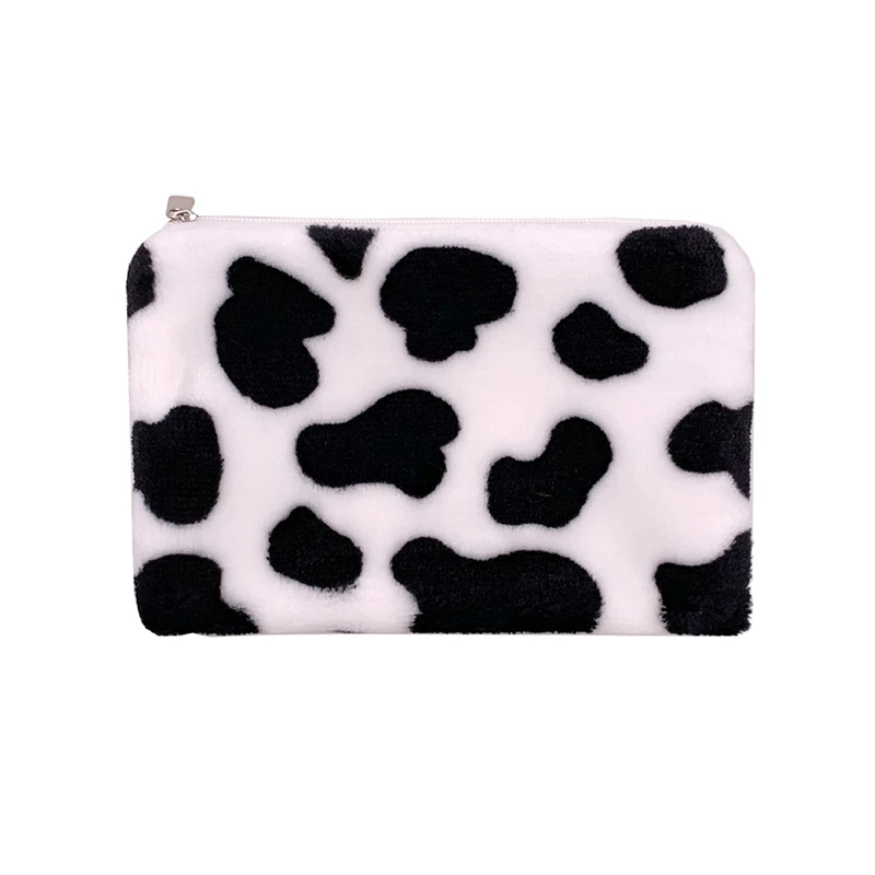Кошелек для монет с рисунком коровы плюшевый мини-кошелек сумка хранения карт