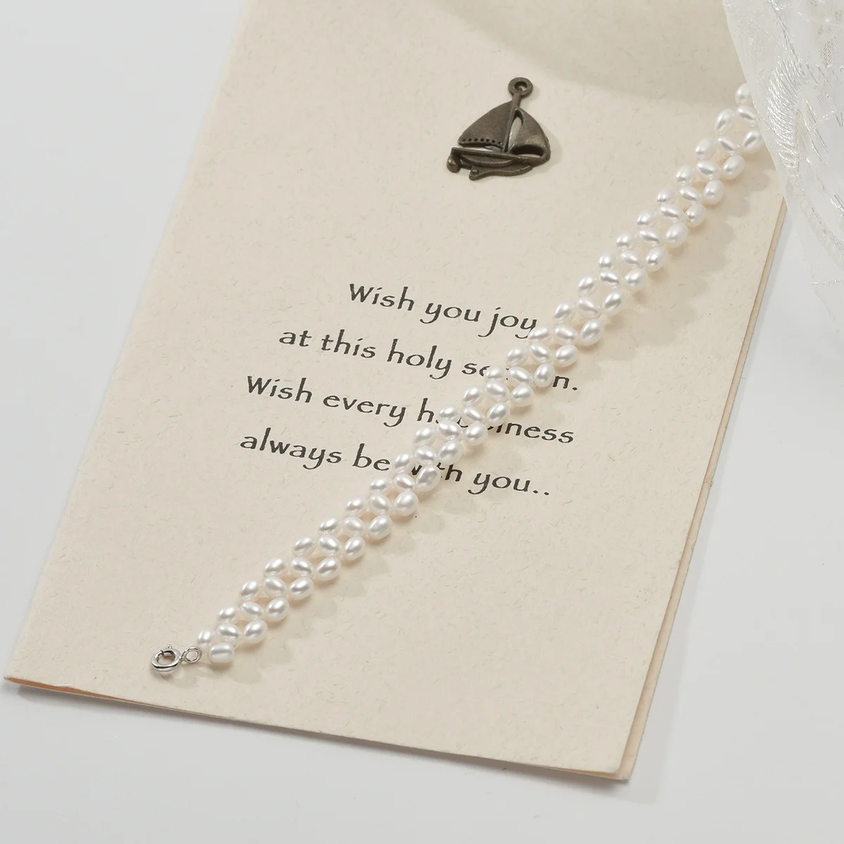 

gN Pearl Oval Pearl Choker Necklace 3-3.5mm Natural Freshwater Pearls Chain gNPearl Fine Jewerly for Women Wedding Gift