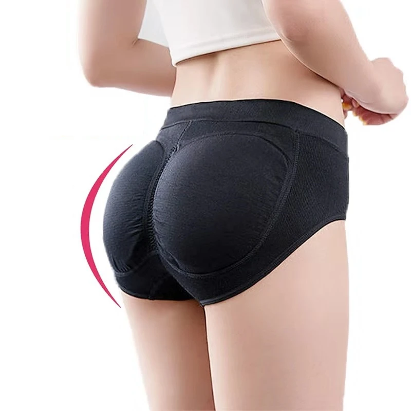 

Women Sexy Underwear Thick Sponge Padded Shorts Lady Push Up Middle Waist Briefs Panties Girl Underwear