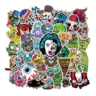 103050 шт., водонепроницаемые наклейки в виде черепа