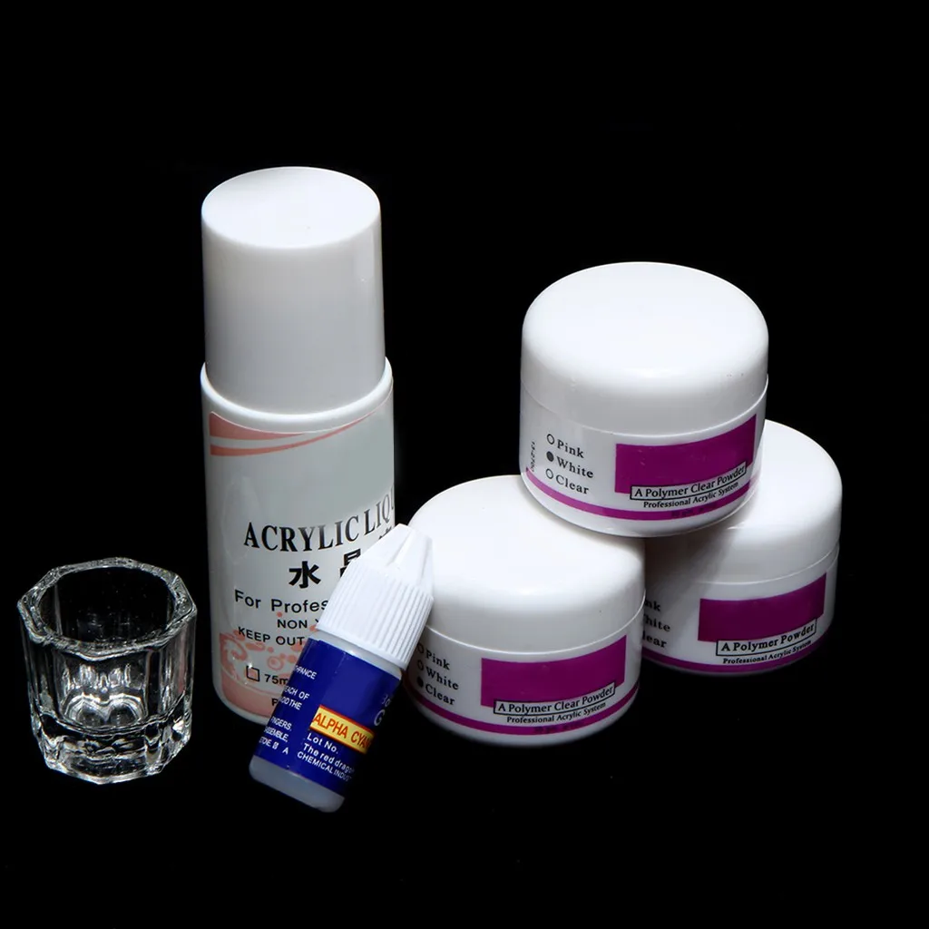 

14 pcs Nails Set Acryic Powder Nail Art Decorations Kit Brush Cuticle Oil Pen Tools 75ml Portable Electric Nail Drill Set Nail