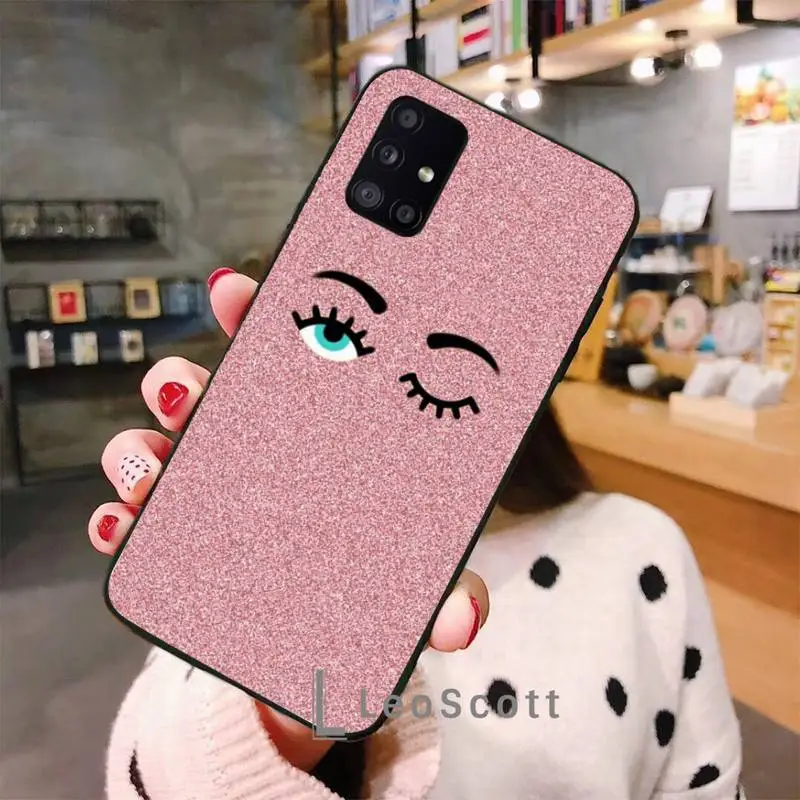 

big eye eyelashes Phone Cases For Samsung A50 A51 A71 A31 A21S S8 S9 S10 S20 S21 Plus Fe Ultra 4G 5G