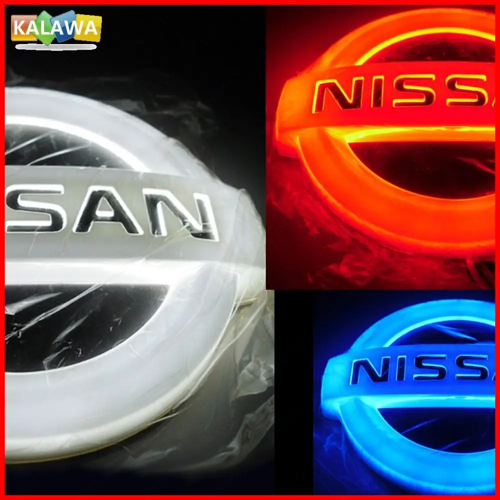 

4D NIS + SAN Front Rear Automobile LED Emblem Light Car Badge Logo Lamp Daylighting DRL Secure Bulb Marker TIIDA X-TRAIL Etc