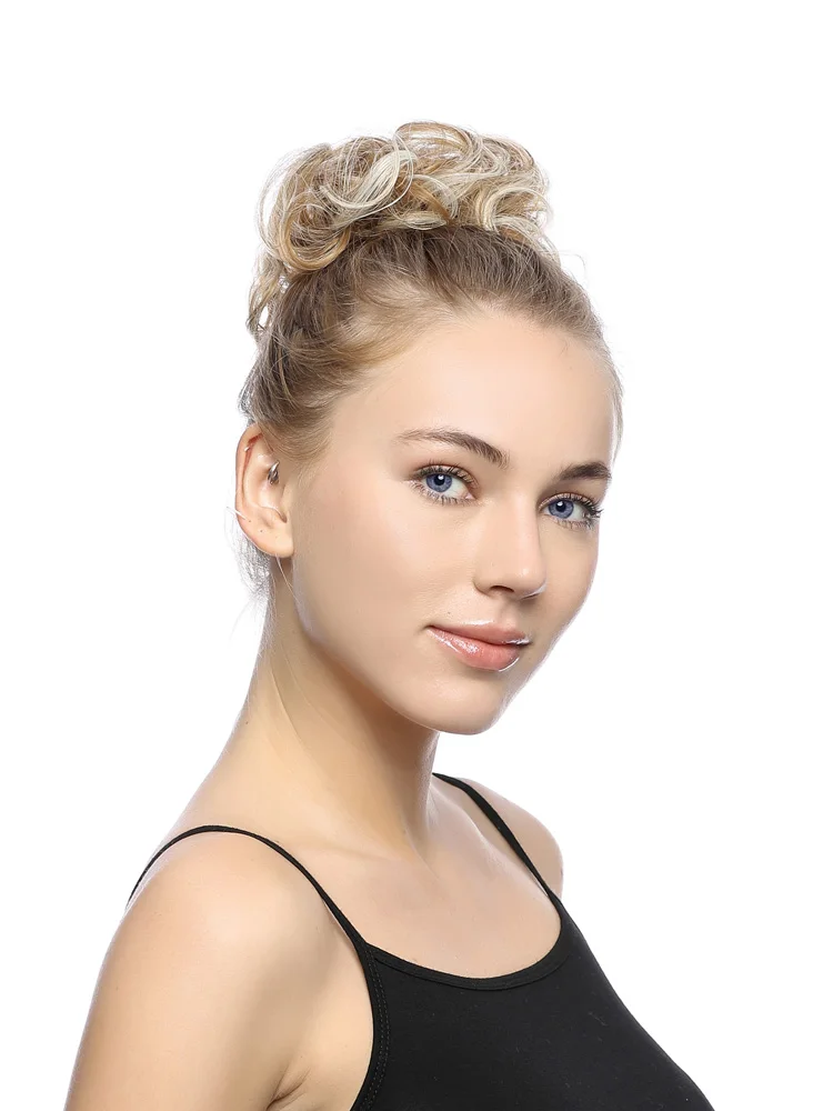 jeedou Synthetic Hair Chignon Donut Elastic Rope Rubber Band Hair Bun Pad Updos Messy Hairstyle Dropshipping Supplier
