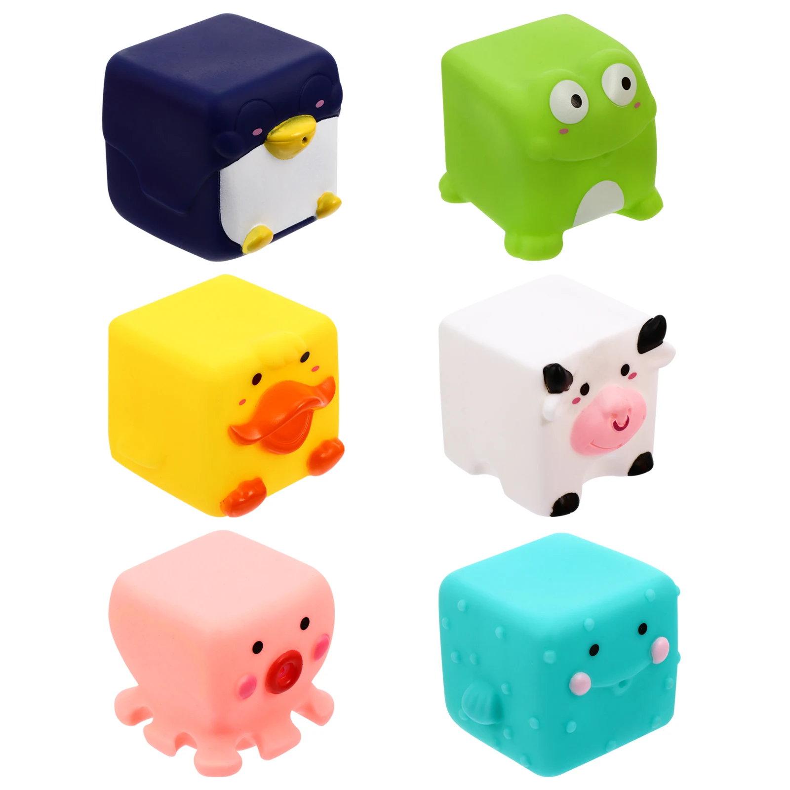 

6Pcs/Set Baby Bath Toys Cartoon Animal Shape Shower Toys Sprinkler Toys