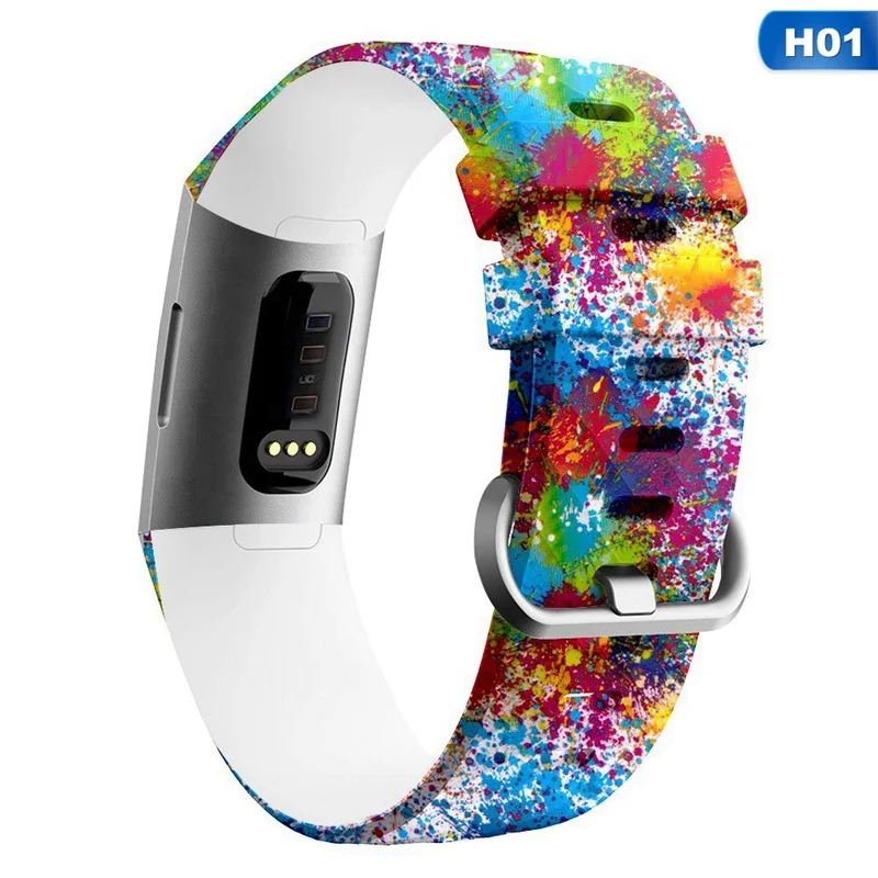 Сменный модный браслет на запястье силиконовый ремешок для Fitbit Charge 3 фитнес