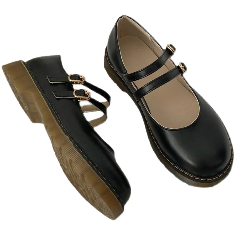 

Shoes Woman Flats Casual Female Sneakers Oxfords Round Toe Shallow Mouth Modis All-Match Soft Dress Leather New Retro Comfortabl