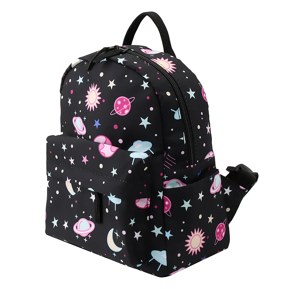 Женский мини рюкзак с 3D принтом Deanfun черный водонепроницаемый маленький рисунком