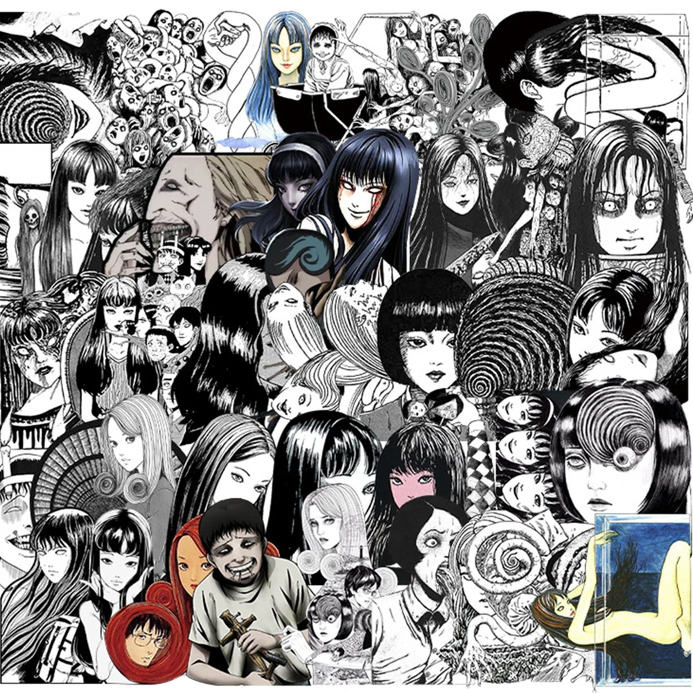 Pegatinas de c&oacute;mic de Horror de Jap&oacute;n, pegatinas de grafitis, juguete de monopat&iacute;n, casco para port&aacute;til, impermeable, bricolaje, 10/30/50 Uds.-3