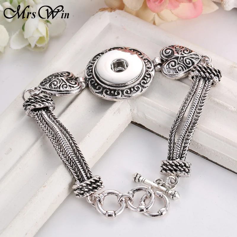 Новый браслет высокого качества Винтажный серебряный цвет 18 мм регулируемый