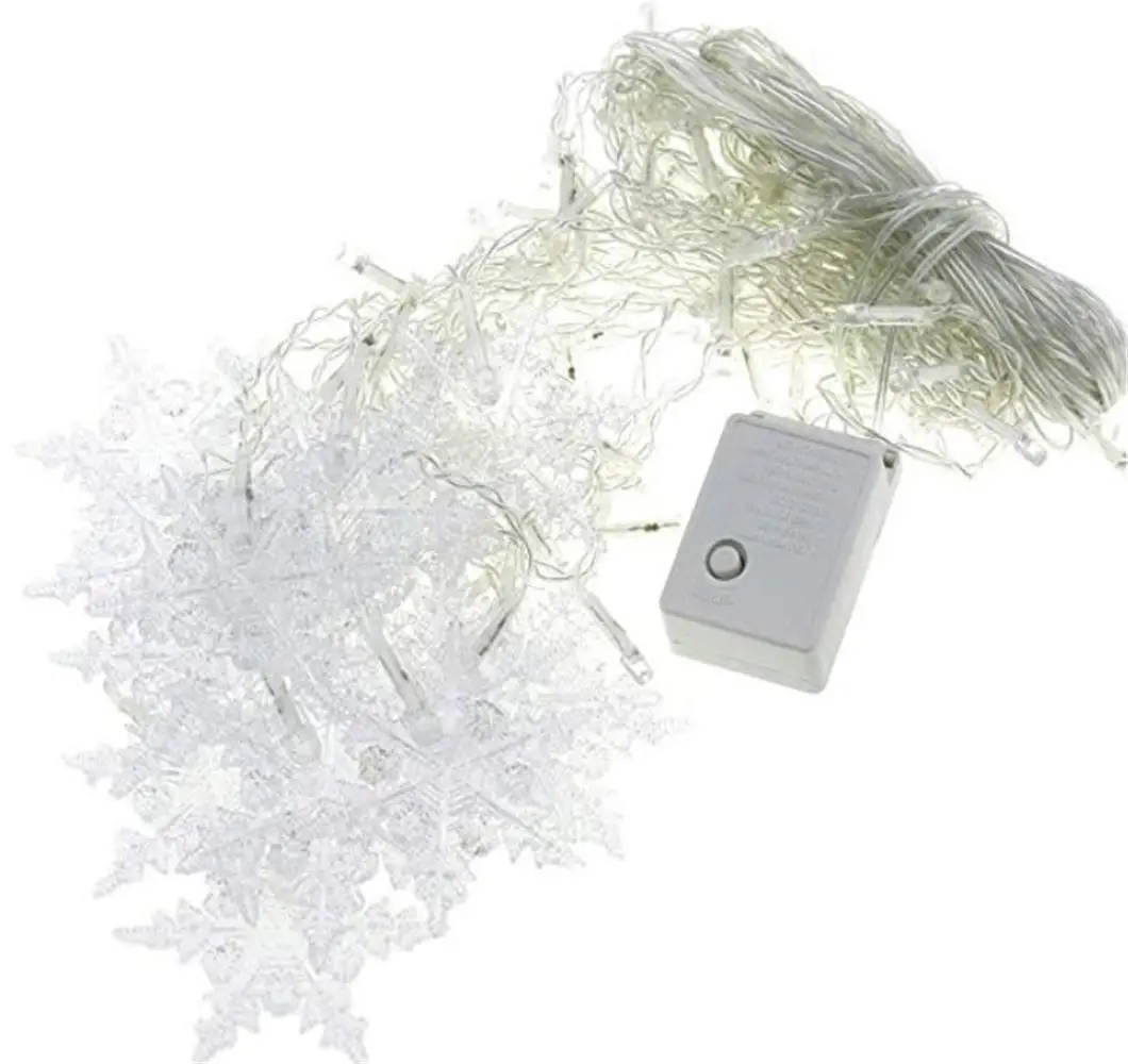 3 5m street house garlands christmas lights snowflake curtain icicle fairy string lights outdoor garland for new year decoration free global shipping