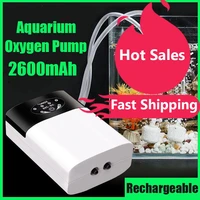 aquarium oxygen air pump compressor fish tank usb charging 2600mah portable exhaust ultra silent mute outdoor fishing pet