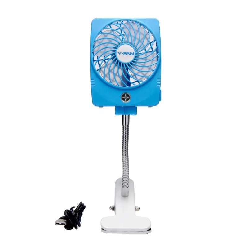 

Mini USB Fan Cooling Adjustable 3-Gear Flexible Goose Neck Power Bank Rechargeable Desktop Table Portable Home Office Travel