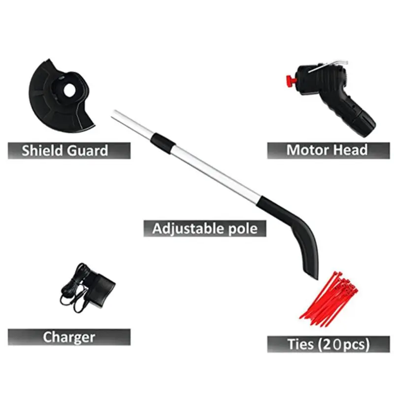 

Electric Grass Trimmer Handheld Lawn Mower Cordless Weed Strimmer String Cutter Portable Garden Tool with 20 Mowing Belt