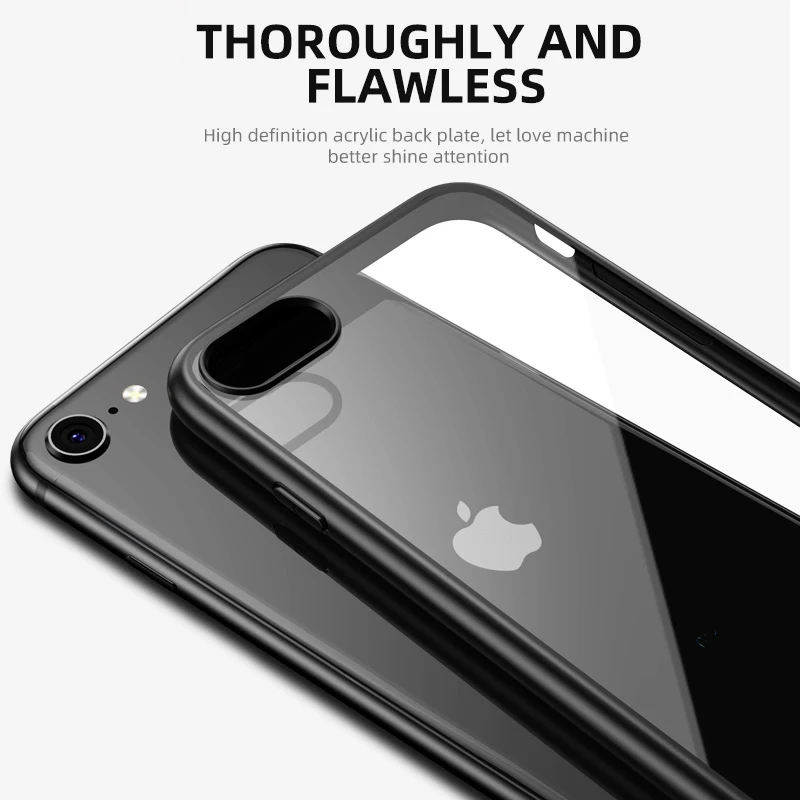 KEYSION Модный чехол для iPhone SE 2020 Новый SE2 Прозрачный матовый противоударный задней