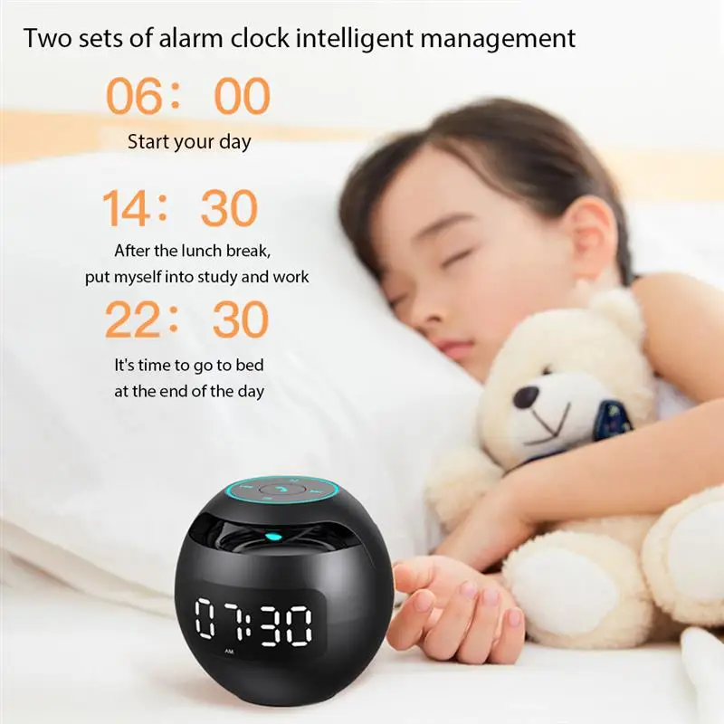 Mini Bluetooth Speaker Wireless Portable Speakers Sound Box with LED Display Alarm Clock Hifi TF Card MP3 Music Play | Электроника