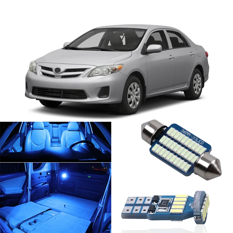 6 шт. автомобиль Подсветка регистрационного номера белый внутренний