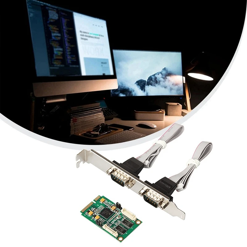 PCI Express 2 порта s Serial RS232 COM DB9 многопоследовательный порт последовательный карта