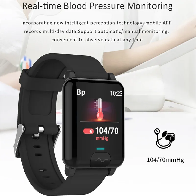 Смарт-часы E04S ECG PPG для мужчин и женщин Android Ios смарт-часы с измерением давления