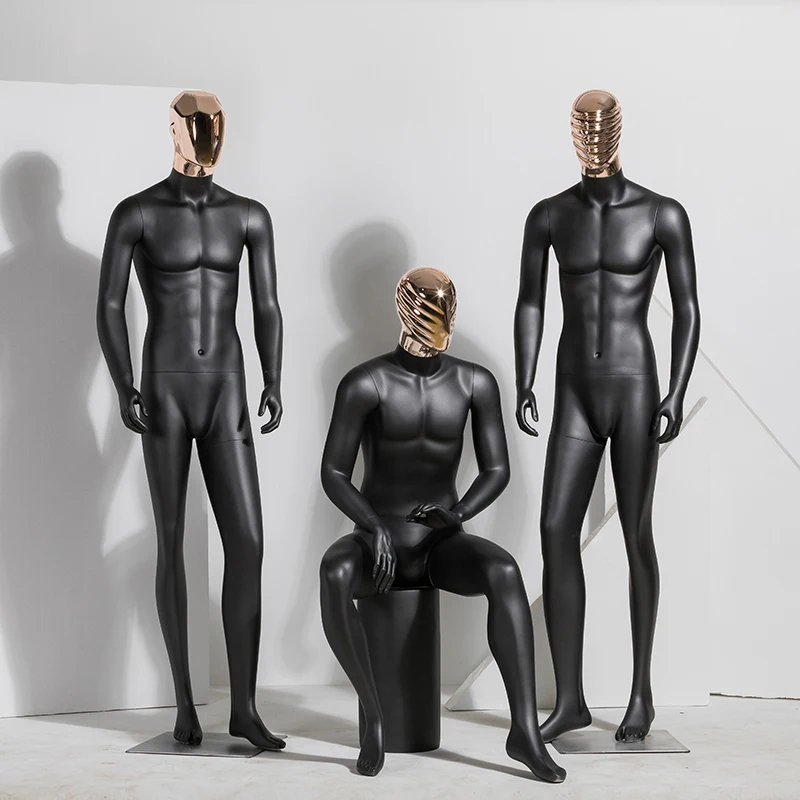 

Черный манекен, мужская модель всего тела, манекен с гальваническим покрытием, индивидуальный