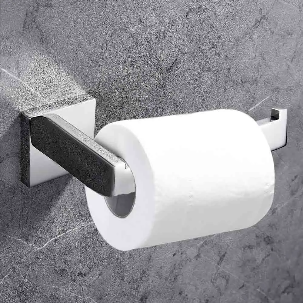 Toilet Paper Holder Полированная отделка нержавеющая сталь аксессуары для ванной комнаты набор крючок для халата полотенце бар полотенце кольцо и держатель для туалетной бумаги - Цвет: Toilet Paper Holder