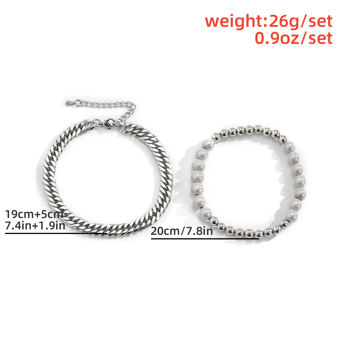 

High Quality Stainless Steel Couple Bracelet for Women Men Kpop Acrylic Opal Stone Beads Charm Bracelet on Hand Fashion Jewelry