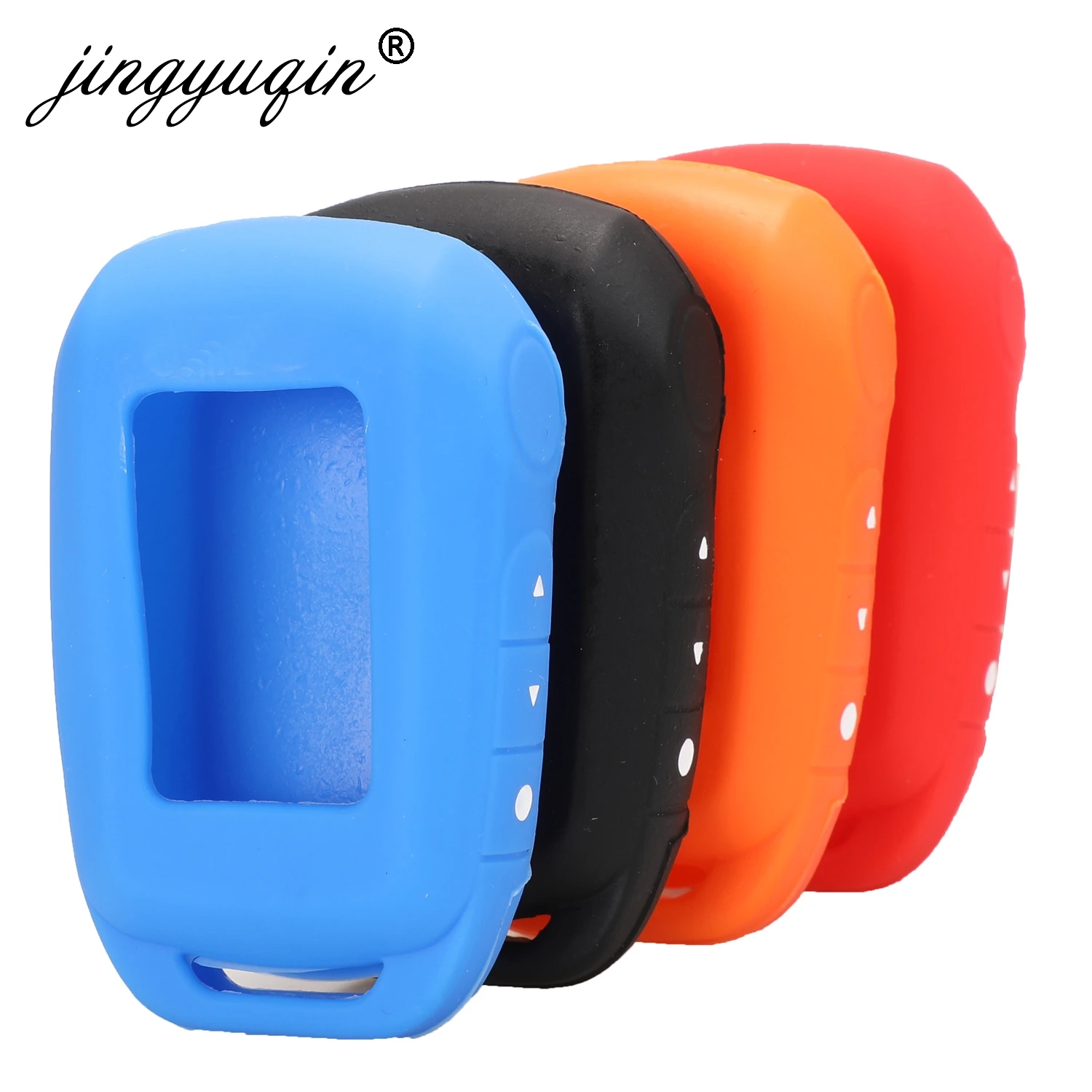 

jingyuqin 30X Silicone Key Case For Starline A92/A94/V62/A62/A64 Tamarack Russian Two Way Car Alarm LCD Remote Control Keychain