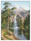 Наборы для вышивки крестиком, с изображением водопада, 14CT