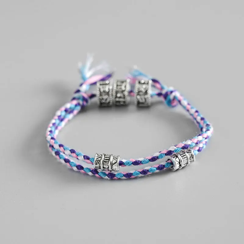 Тибетские буддистские браслеты из сплава с бусинами пара мантра шестью словами