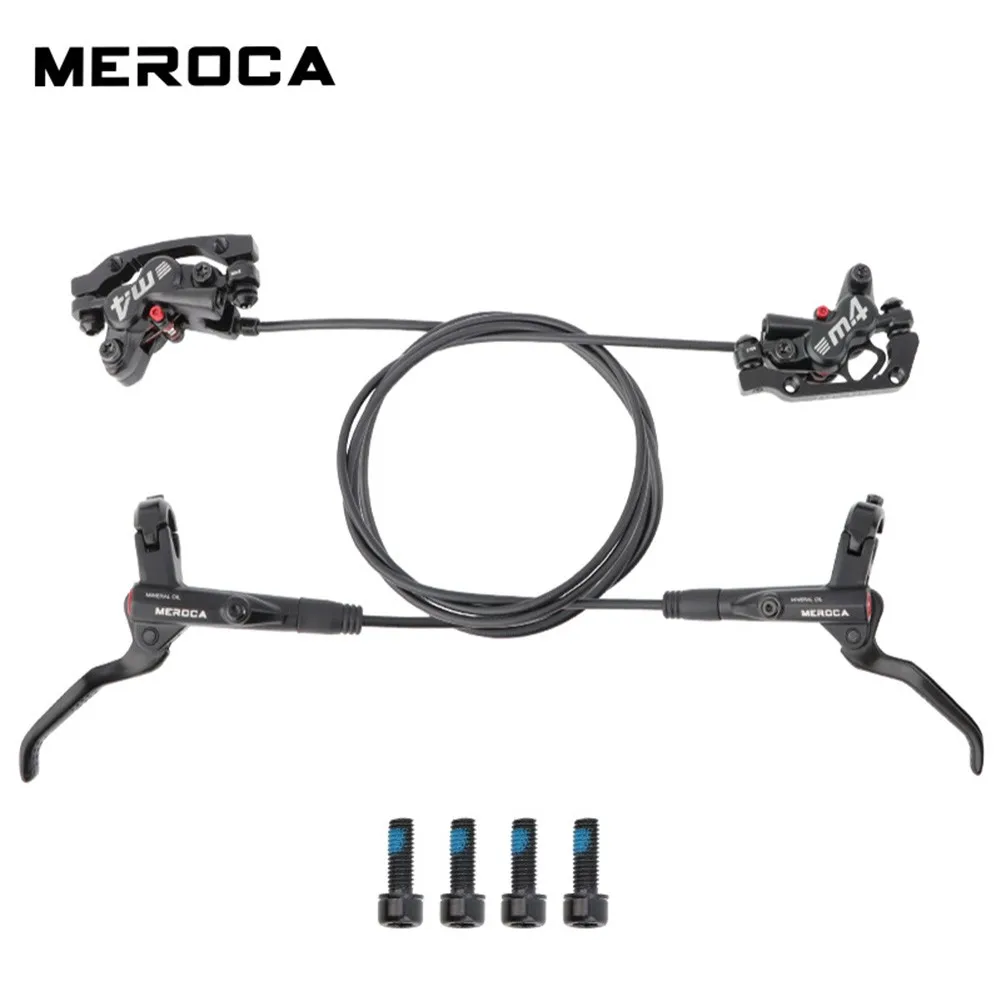 

MTB Bike Hydraulic Oil Disc Brake Front Rear 1400mm Left 800mm With 160mm Rotor Four Piston Road Bicycle 75mm/51mm Universal