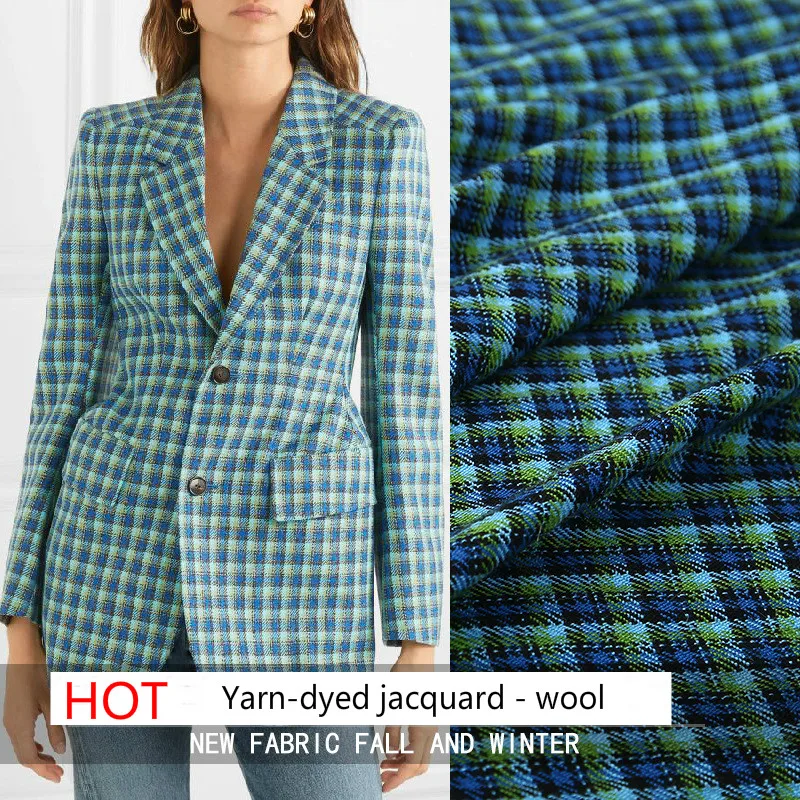 

Wool-dyed jacquard brocade suit clothing fabric jacket pants custom new high-grade scarce fabric autumn and winter fashion cloth