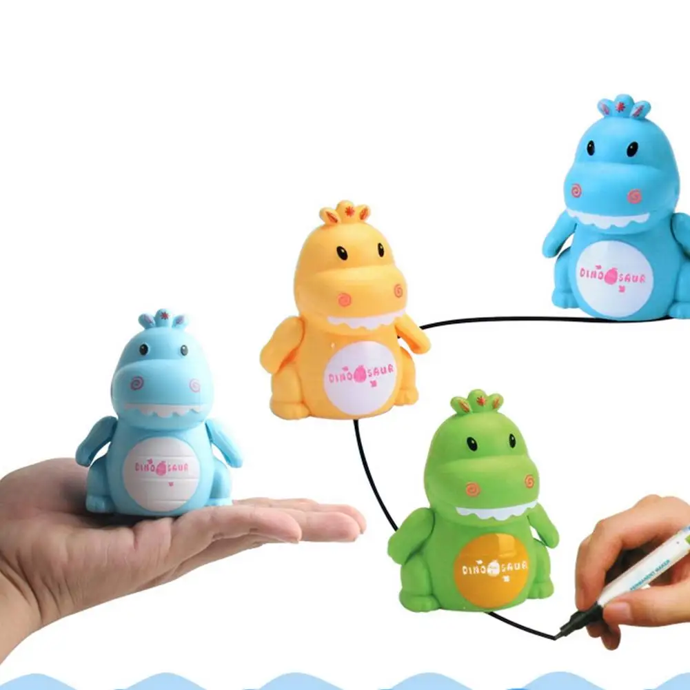 

Индуктивная миниатюрная ручка-игрушечный поезд динозавра-хорошее индуктивное рождественское животное, бегущее по линии, рисованное волше...