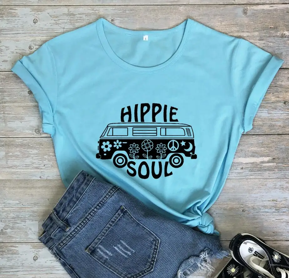 Хиппи Soul Футболка гранж tumblr camisetas уличный стиль Эстетическая графическая