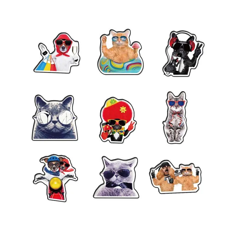 38 шт./упак. забавные мультяшные животные граффити кошки и собаки наклейки игрушки