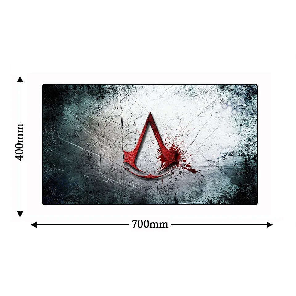 1 Lockedge большой игровой 700*400 мм Assassins Creed коврик для мыши Натуральный каучук геймерский ноутбук Противоскользящий большой коврик для мыши ПК коврик для мыши - Цвет: 1